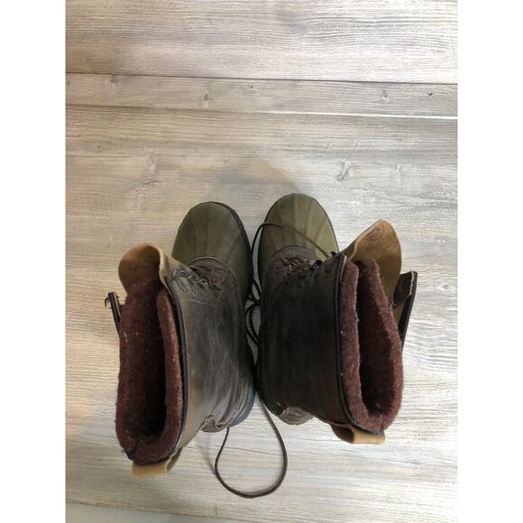 VTG SOREL BOOTS KAUFMAN MENS Size 8 BROWN LEATHER Mark X BOOTS MADE IN CANADA main image 2